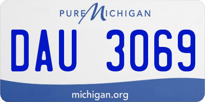 MI license plate DAU3069