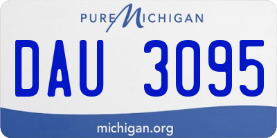 MI license plate DAU3095
