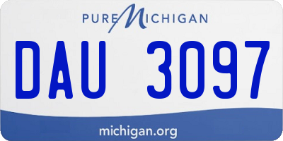 MI license plate DAU3097