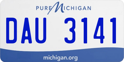 MI license plate DAU3141