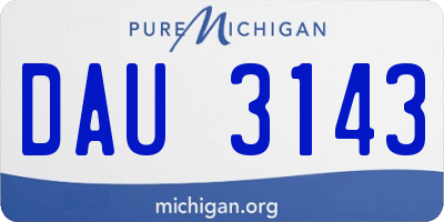 MI license plate DAU3143