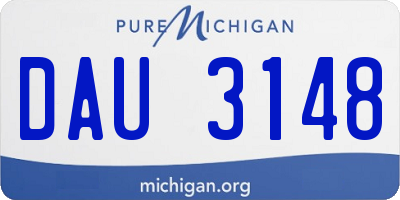 MI license plate DAU3148