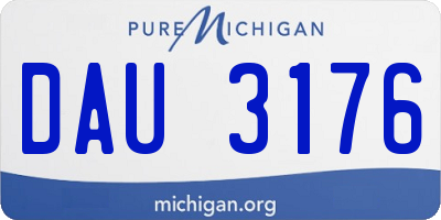 MI license plate DAU3176