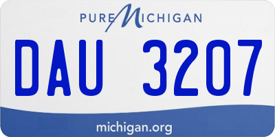MI license plate DAU3207