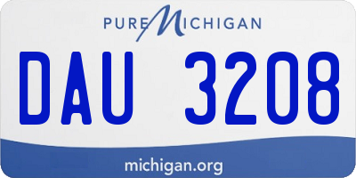 MI license plate DAU3208