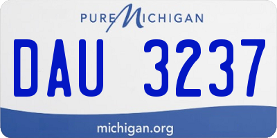 MI license plate DAU3237