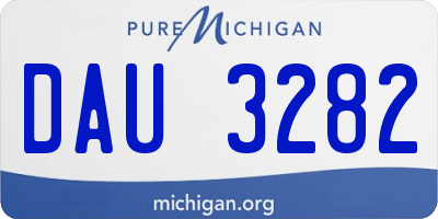 MI license plate DAU3282