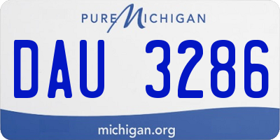 MI license plate DAU3286