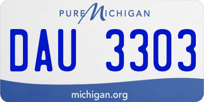 MI license plate DAU3303