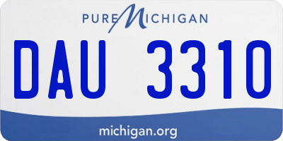 MI license plate DAU3310