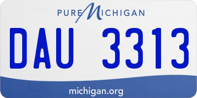 MI license plate DAU3313