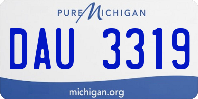 MI license plate DAU3319