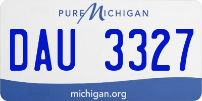MI license plate DAU3327
