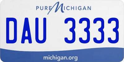 MI license plate DAU3333