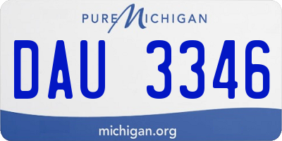 MI license plate DAU3346
