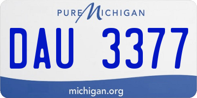 MI license plate DAU3377