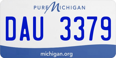 MI license plate DAU3379