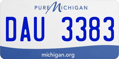 MI license plate DAU3383
