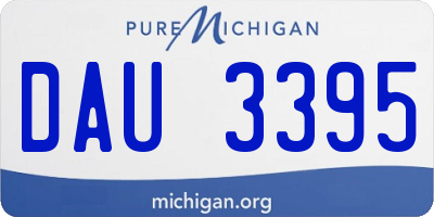 MI license plate DAU3395