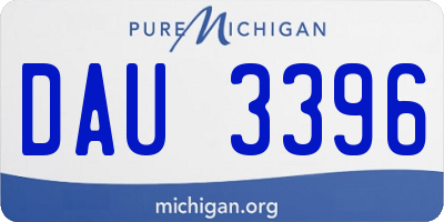 MI license plate DAU3396