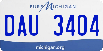 MI license plate DAU3404