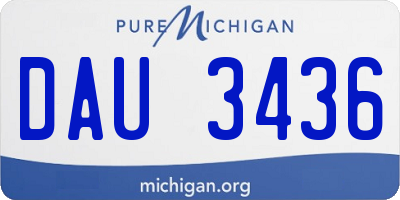MI license plate DAU3436