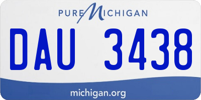 MI license plate DAU3438