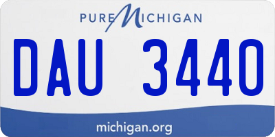 MI license plate DAU3440