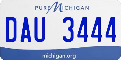 MI license plate DAU3444