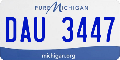MI license plate DAU3447