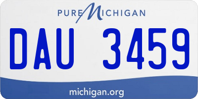 MI license plate DAU3459