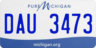 MI license plate DAU3473