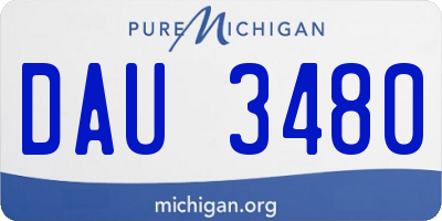 MI license plate DAU3480