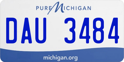 MI license plate DAU3484