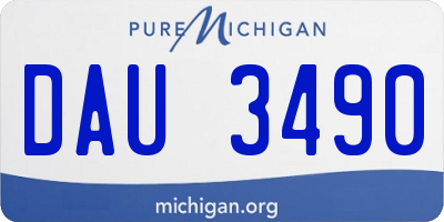 MI license plate DAU3490