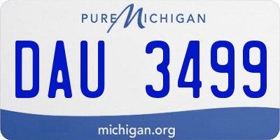 MI license plate DAU3499
