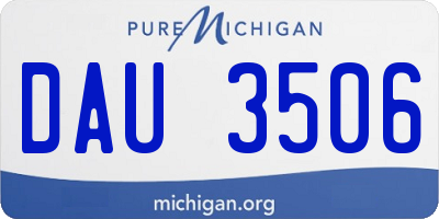 MI license plate DAU3506