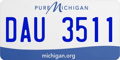 MI license plate DAU3511