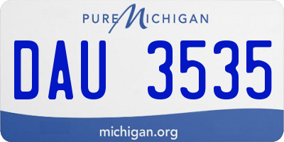 MI license plate DAU3535