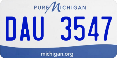 MI license plate DAU3547