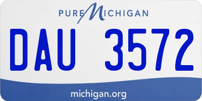 MI license plate DAU3572