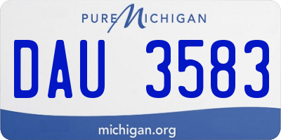 MI license plate DAU3583