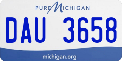 MI license plate DAU3658