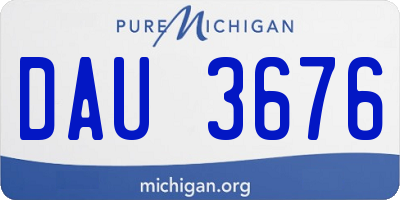 MI license plate DAU3676