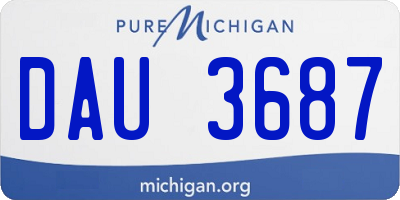 MI license plate DAU3687