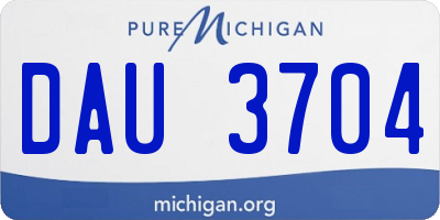 MI license plate DAU3704