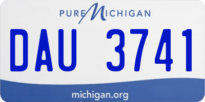 MI license plate DAU3741