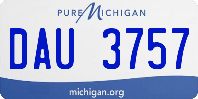 MI license plate DAU3757
