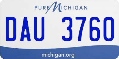 MI license plate DAU3760