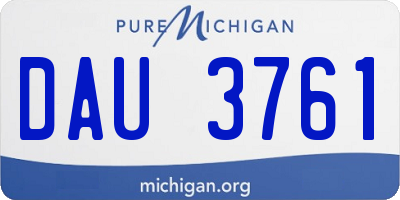 MI license plate DAU3761